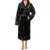 Luxurious Plush Spa Bathrobe Waffle Design Deluxe Women Fleece Robe with Satin Trim